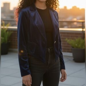 Soft abd Elegant Navy Blue Women's Blazer
